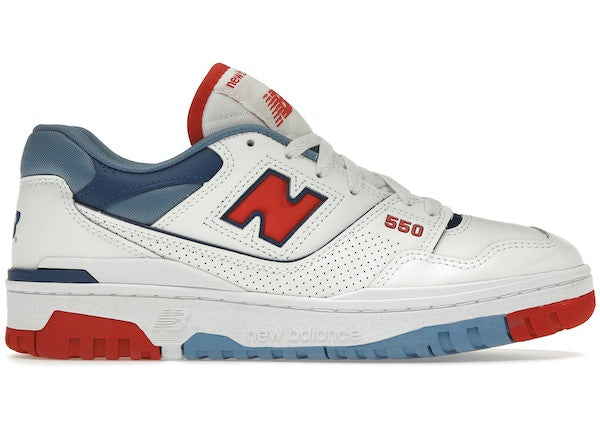 New Balance 550 White True Red Atlantic Blue